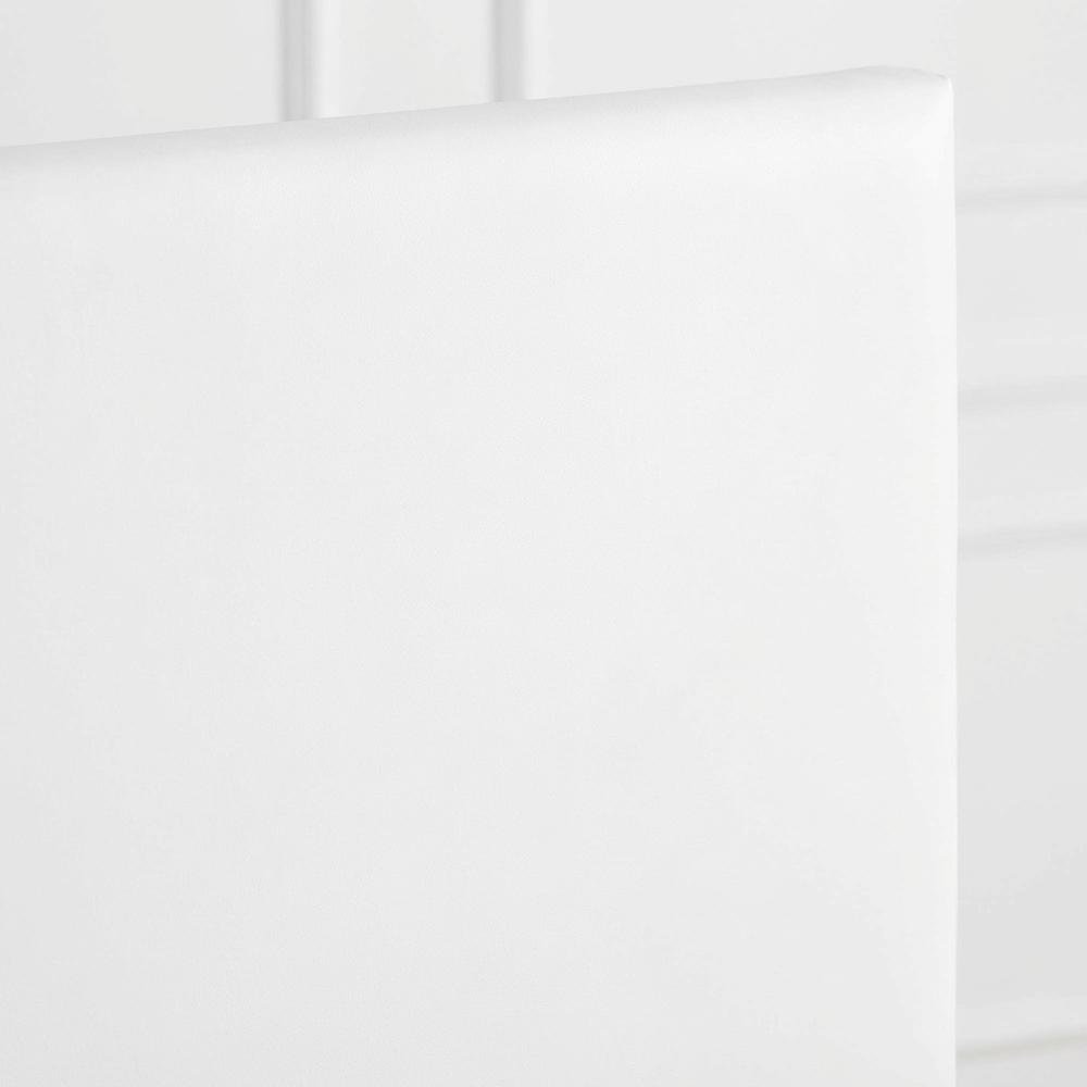 White Twin Headboard with Casual Design and Secure Frame Construction
