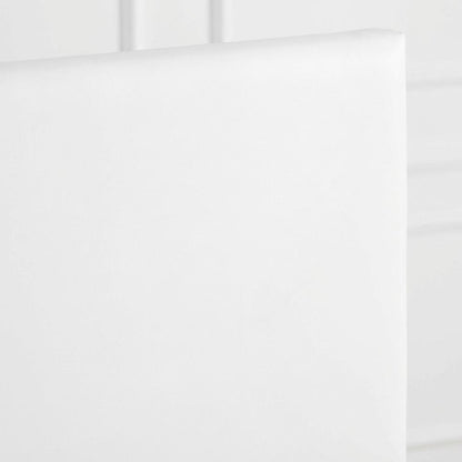 White Twin Headboard with Casual Design and Secure Frame Construction