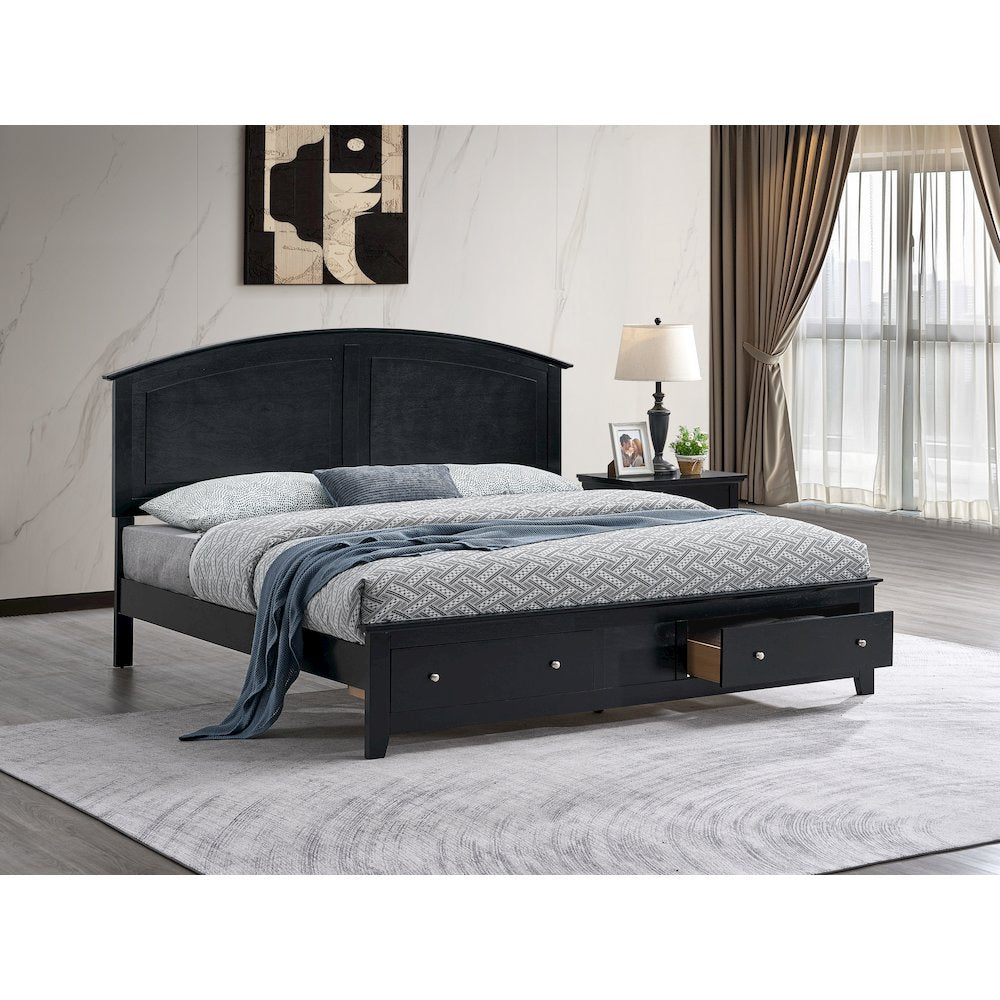 Glory Furniture Hammond King Bed, Black Color