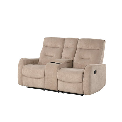 Glory Furniture Paterson Loveseat With Console, Beige