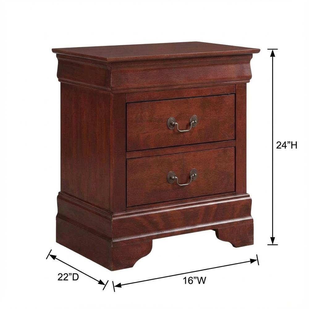Cherry Nightstand with Traditional Design and Sturdy Construction