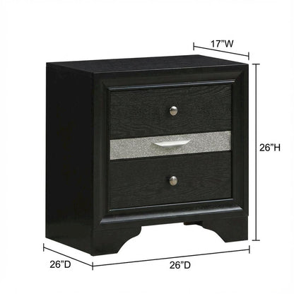 Black Modern Nightstand with Sleek Design for Contemporary Bedroom Décor