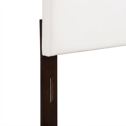 White Twin Headboard with Casual Design and Secure Frame Construction
