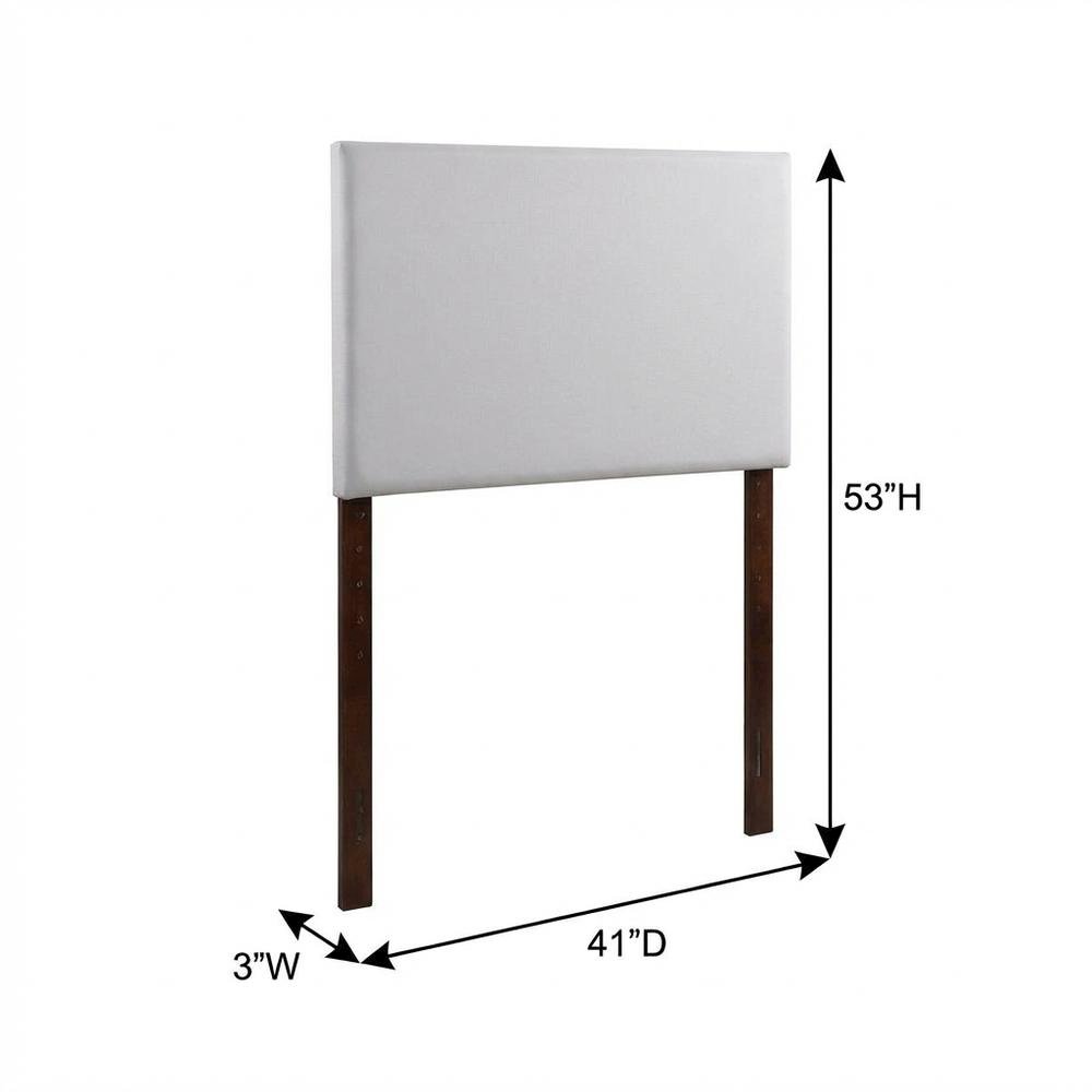 Light Gray Twin Headboard with Casual Design and Sturdy Frame Construction