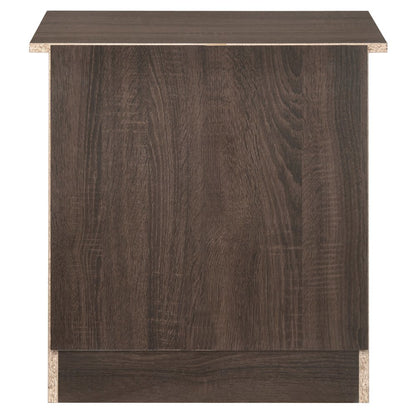 Brown 3 Drawer Nightstand – Tall Wood Nightstand with Ample Storage