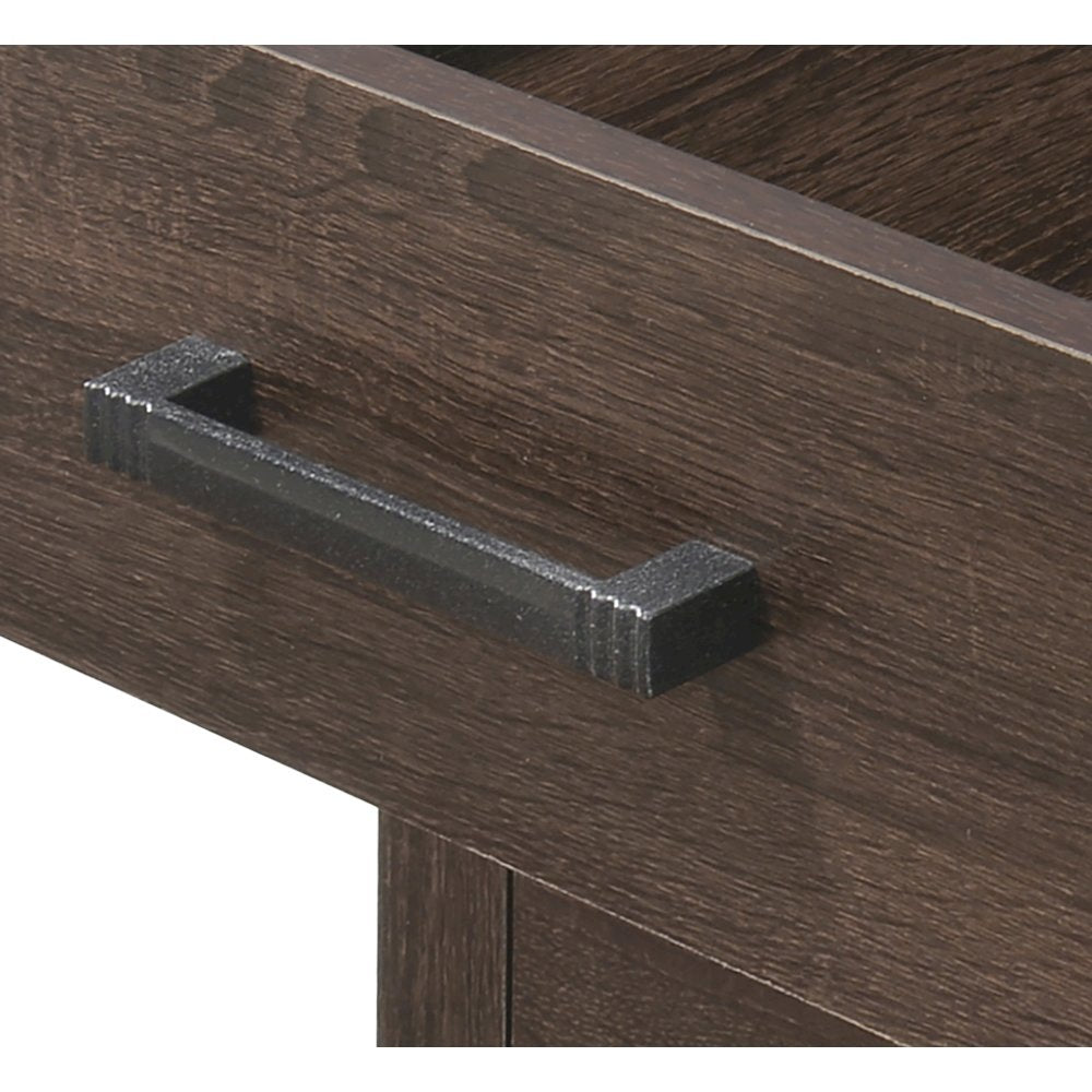 Brown 3 Drawer Nightstand – Tall Wood Nightstand with Ample Storage