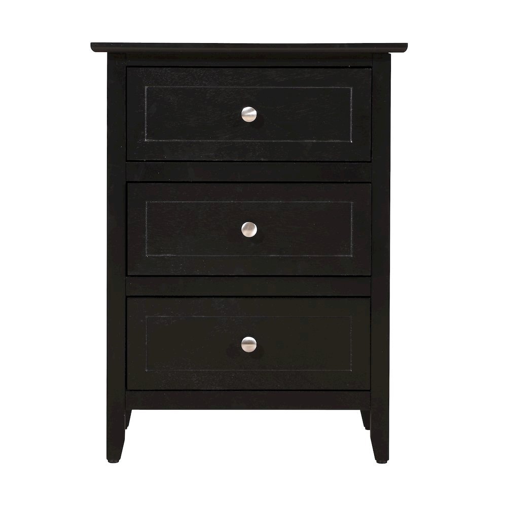 Nightstand with 3 Storage Drawers for Bedroom Organization