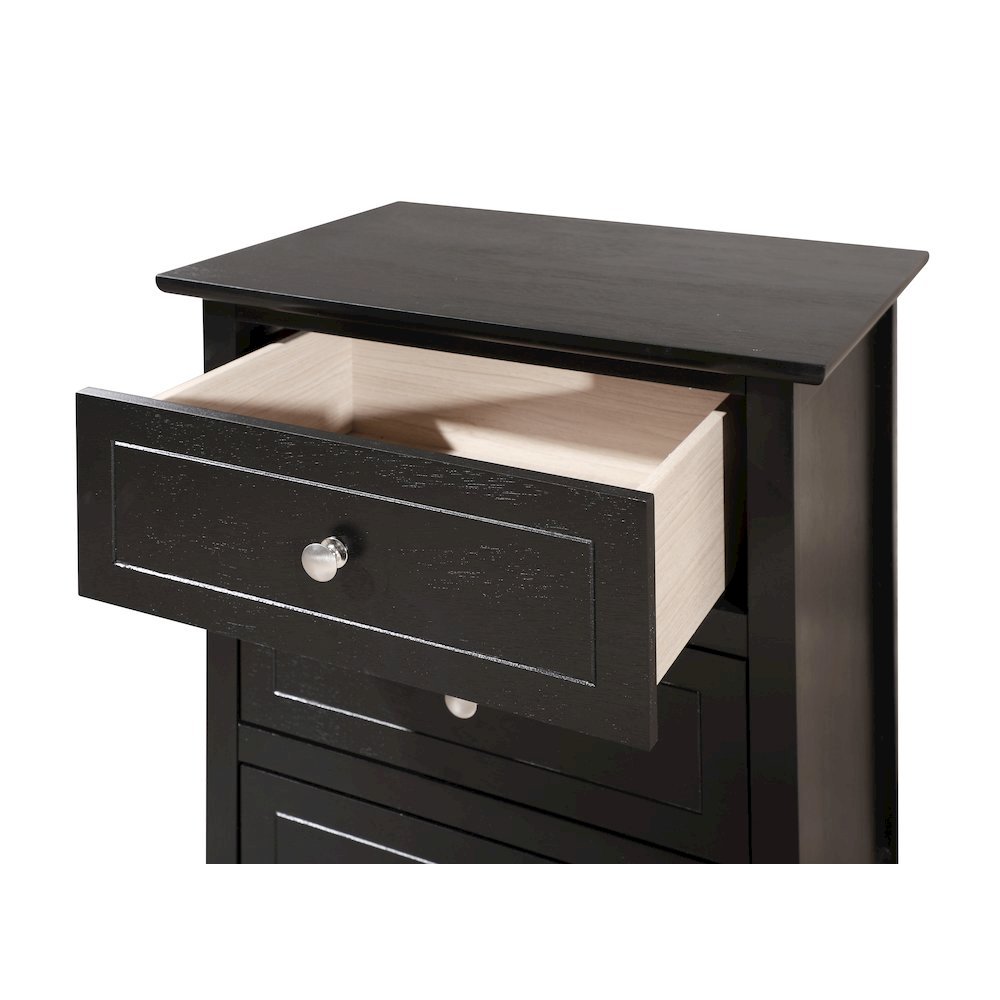 Nightstand with 3 Storage Drawers for Bedroom Organization