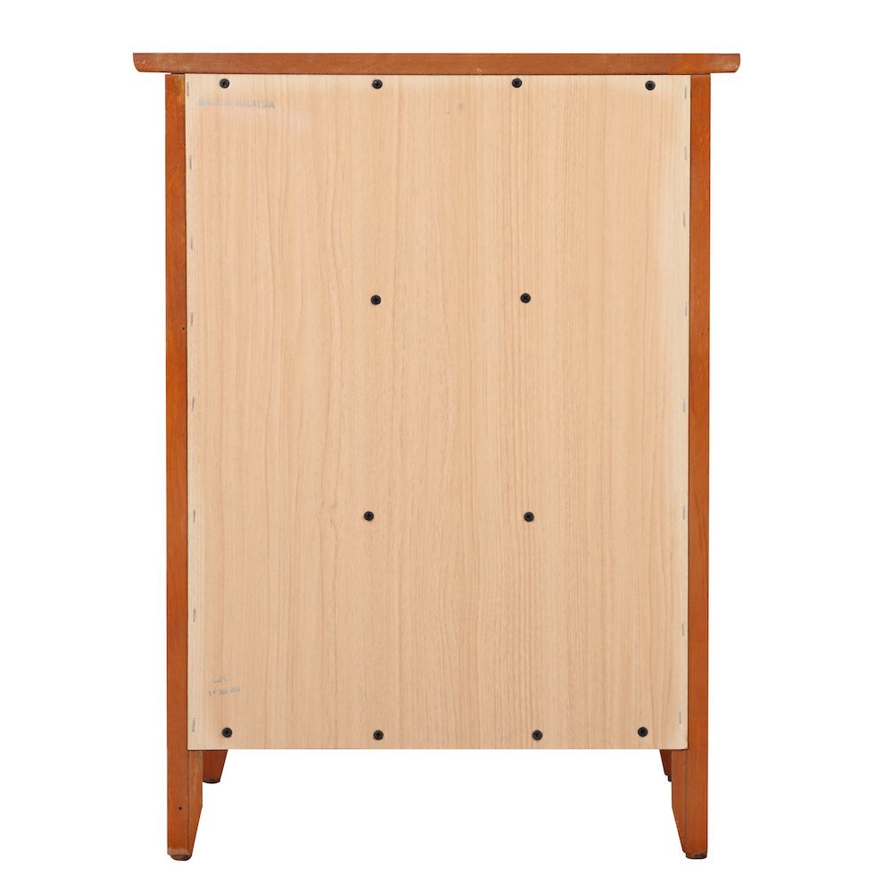 Traditional 3 Drawer Nightstand with Wooden Frame in Warm Oak Finish