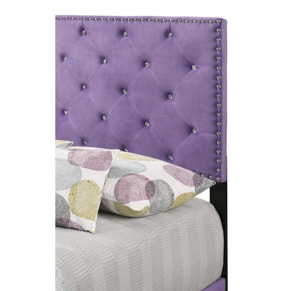 Modern Purple Twin Bed Frame, Stylish Platform Bed for Youth Rooms