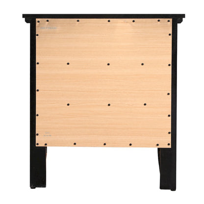 Black 3 Drawer Nightstand with Storage Organizer for Modern Bedrooms