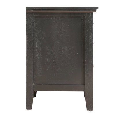 Black 3 Drawer Nightstand with Storage Organizer for Modern Bedrooms