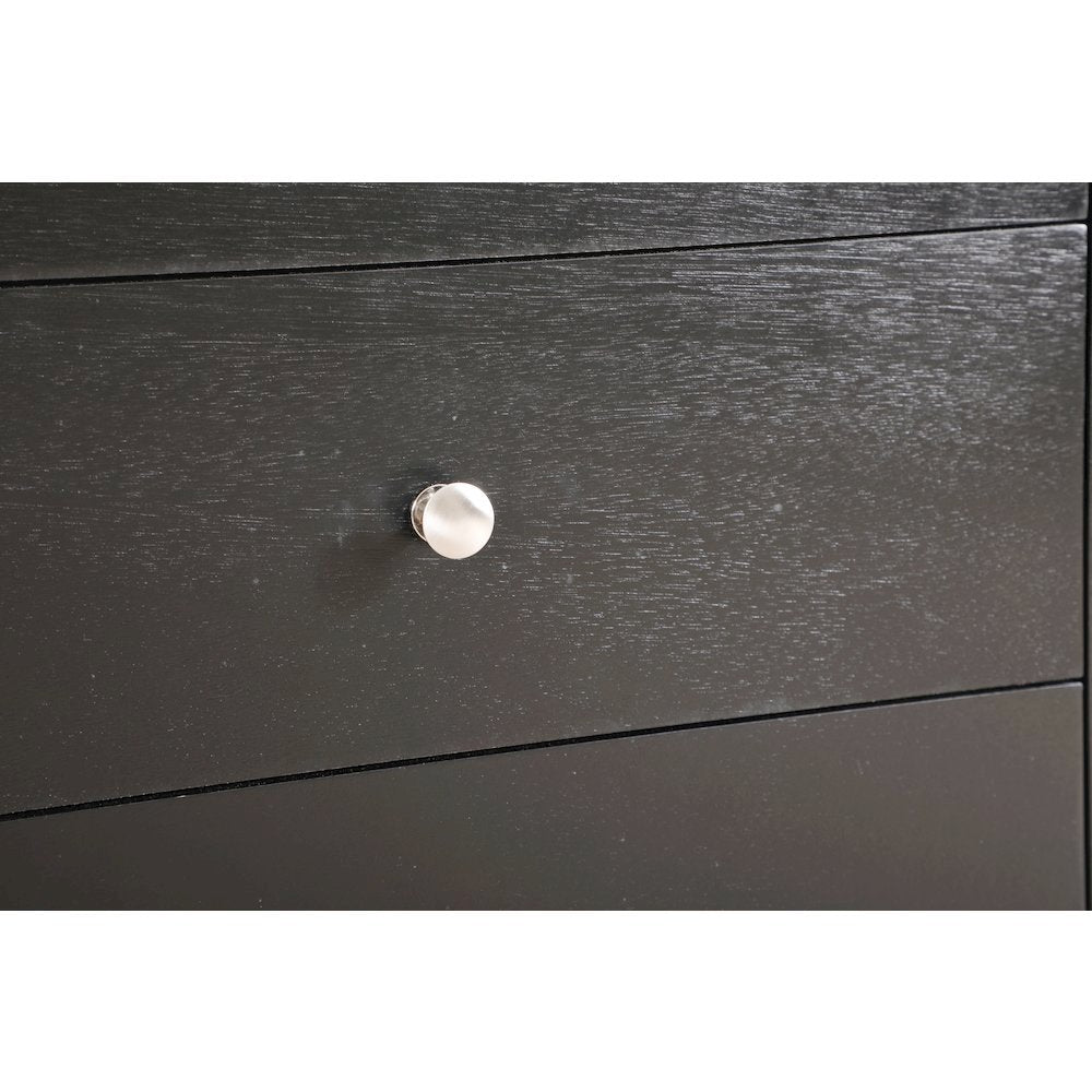 Black 3 Drawer Nightstand with Storage Organizer for Modern Bedrooms