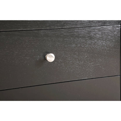 Black 3 Drawer Nightstand with Storage Organizer for Modern Bedrooms