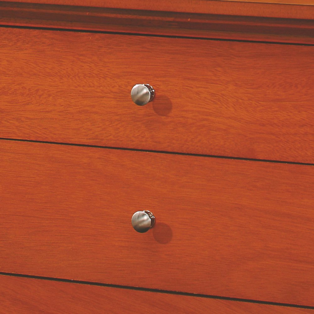 Traditional 3 Drawer Nightstand Wooden Bedside Table in Oak Finish