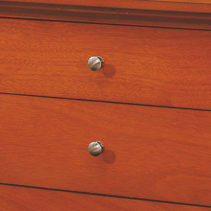 Traditional 3 Drawer Nightstand Wooden Bedside Table in Oak Finish