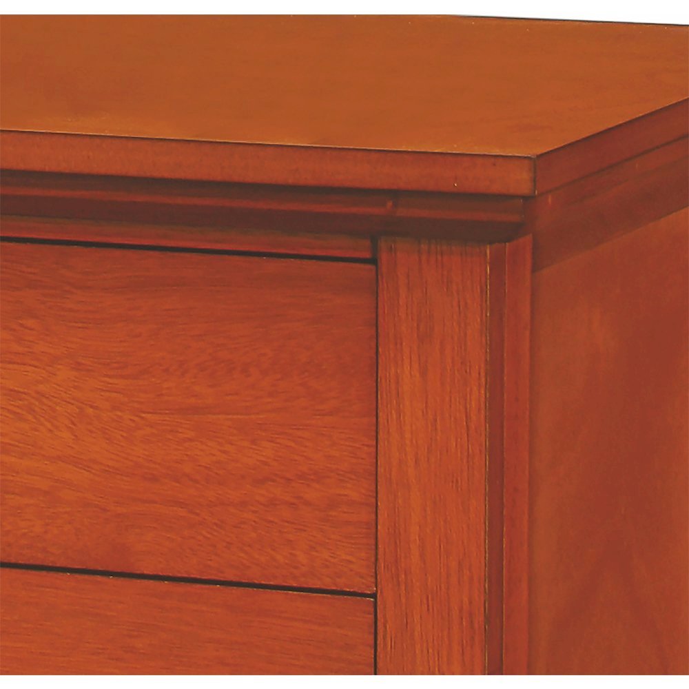 Traditional 3 Drawer Nightstand Wooden Bedside Table in Oak Finish
