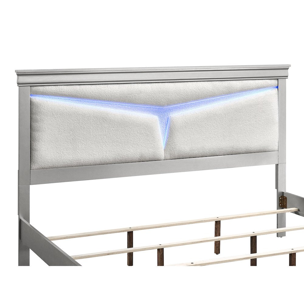 Glory Furniture Lorana Queen Bed, Silver Champagne Color