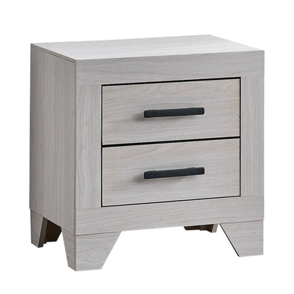 2-Drawer Nightstand with Dovetail Drawers, Modern Bedside Table for Bedroom