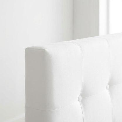 White King Headboard with Casual Design and Sturdy Frame Construction