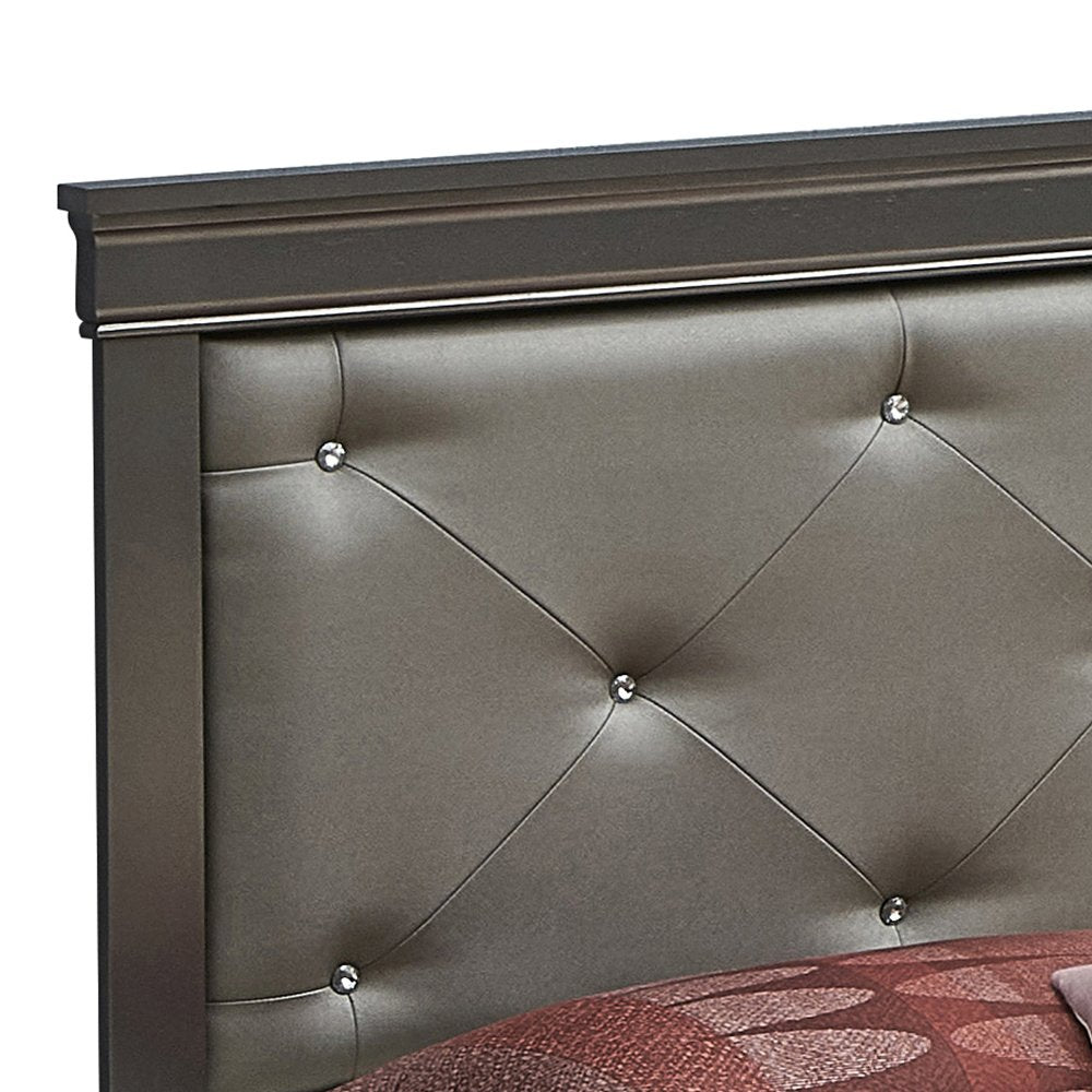 Glory Furniture Lorana Full Bed in Metalic Black Color