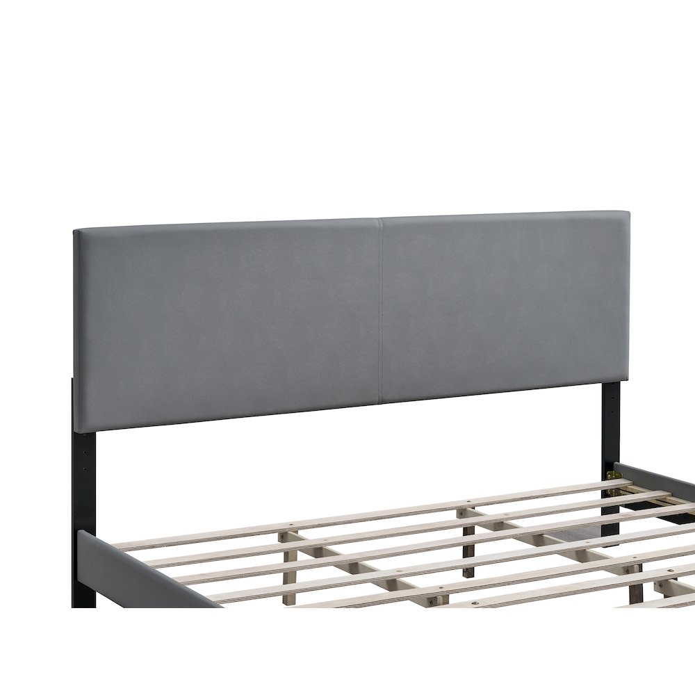 Baron Queen Platform Bed, Light Grey