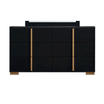 Glory Furniture Steeler Dresser, Black/Gold