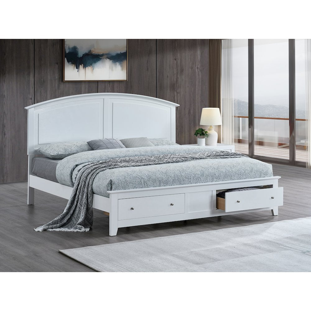 Glory Furniture Hammond King Bed, White Color