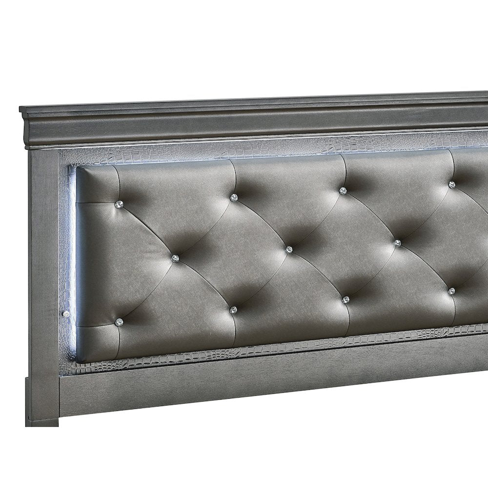 Glory Furniture Lorana Full Bed, Gunmetal Gray Color