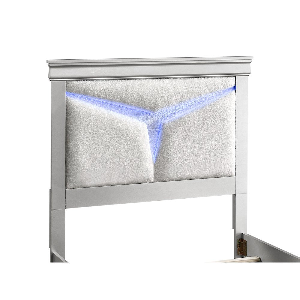 Glory Furniture Lorana Twin Bed, Silver Champagne Color