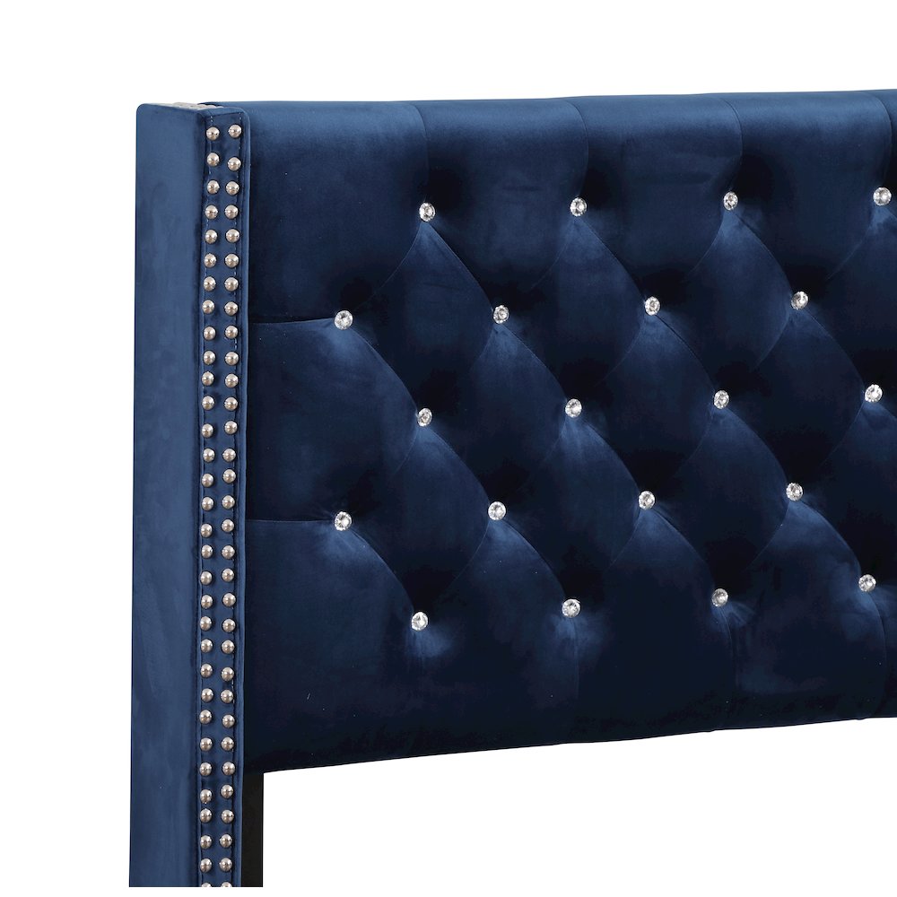 Glory Furniture Julie Full Bed in Navy Blue Color