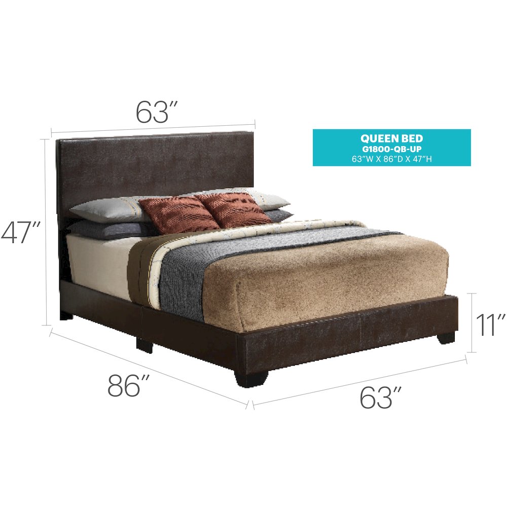 Glory Furniture Aaron Queen Bed in Cappuccino Color