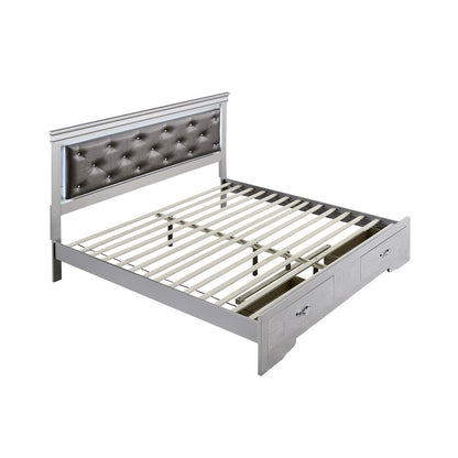 Glory Furniture Lorana Queen Bed, Silver Champagne Color