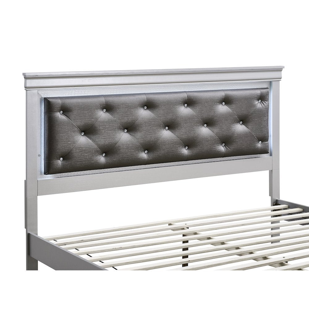 Glory Furniture Lorana Queen Bed, Silver Champagne Color