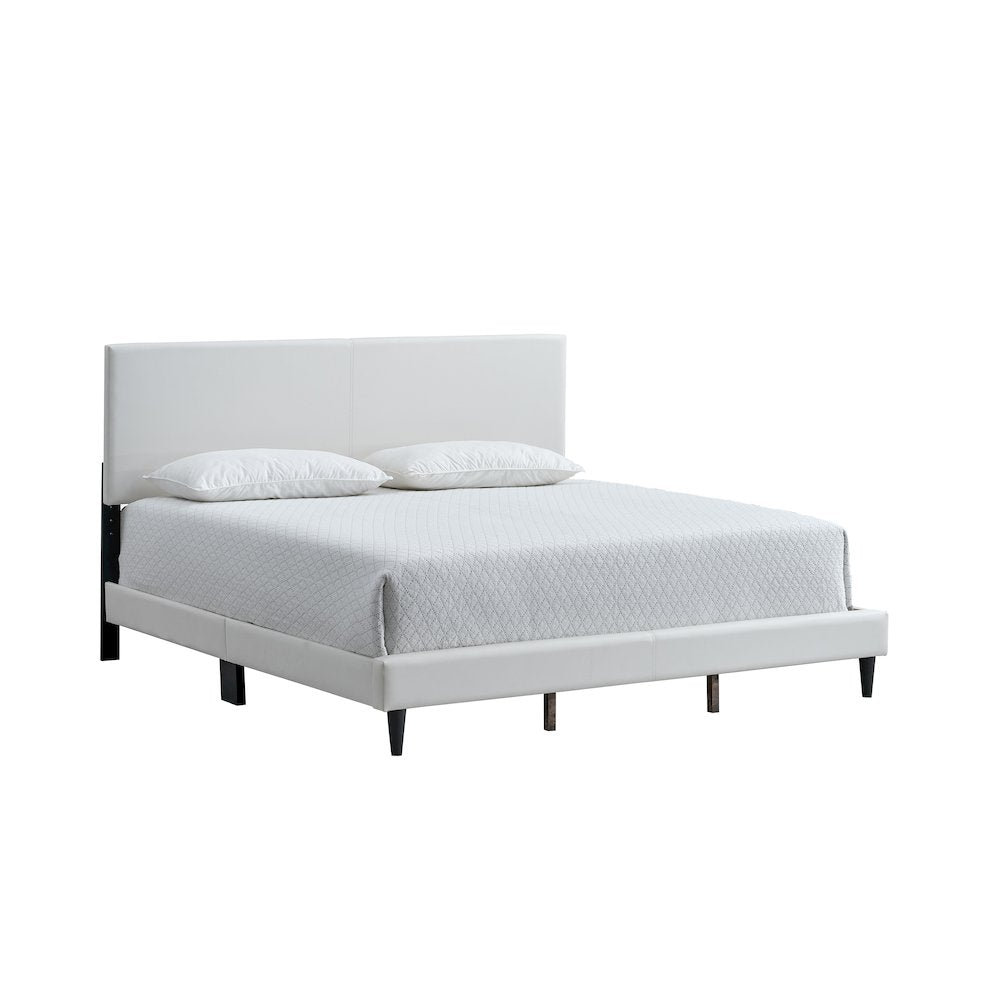 Baron King Size Platform Bed, White