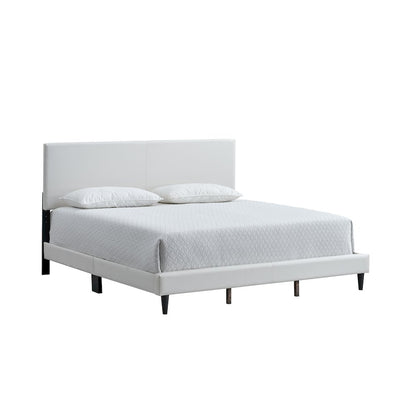 Baron King Size Platform Bed, White