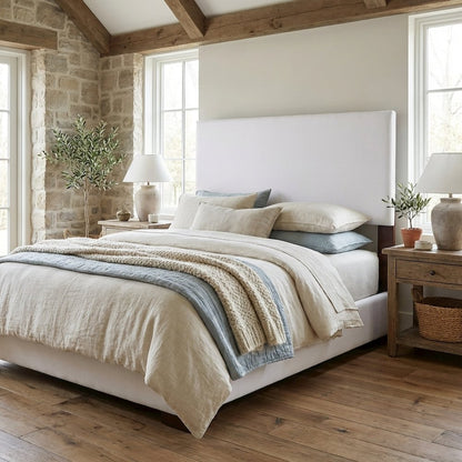 Light Gray Twin Headboard with Casual Design and Sturdy Frame Construction