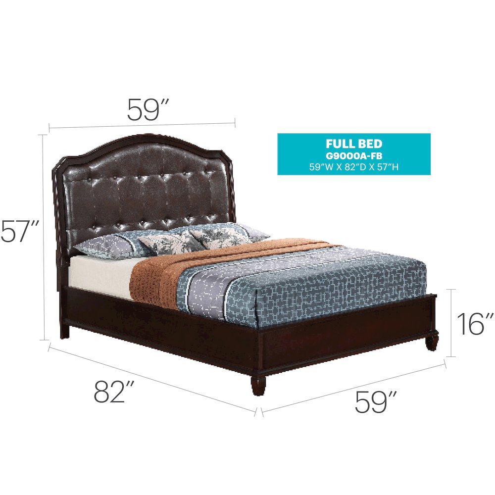 Glory Furniture Triton Full Bed in Cappuccino Color