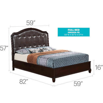 Glory Furniture Triton Full Bed in Cappuccino Color