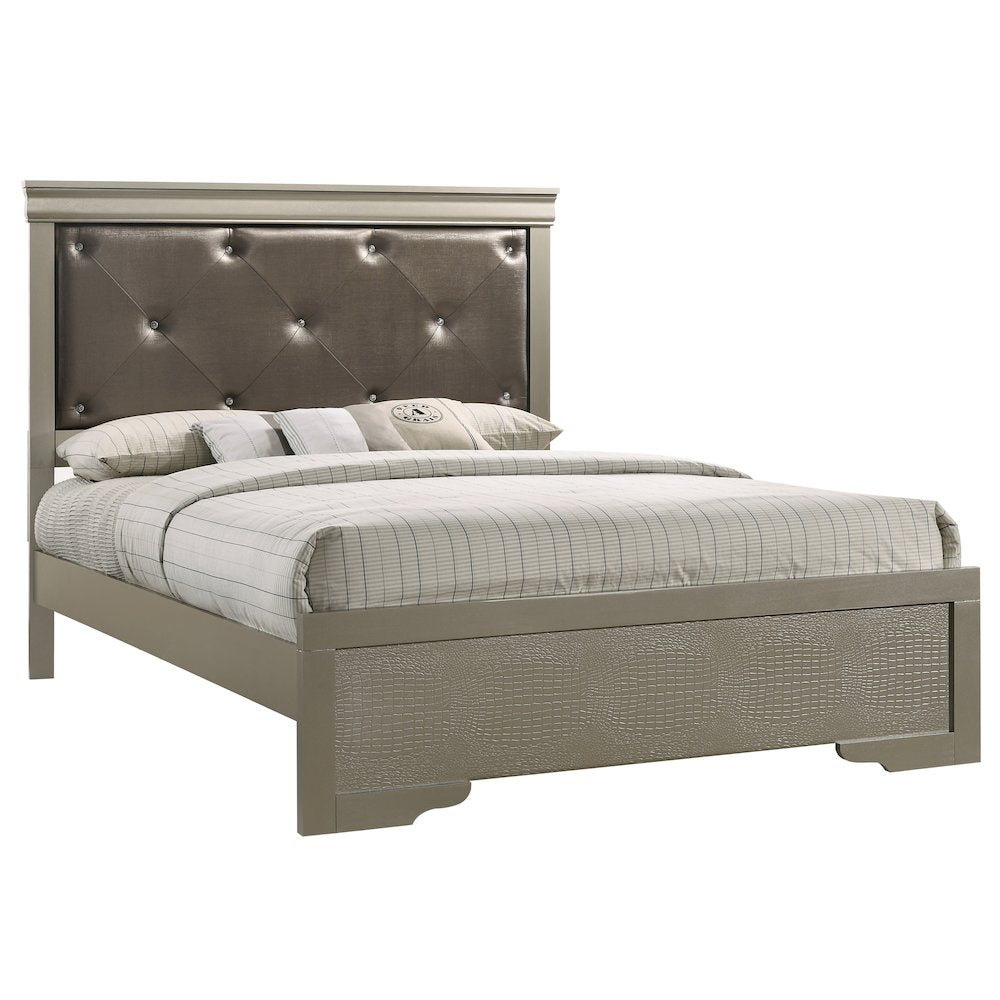 Glory Furniture Lorana Full Bed in Champagne Color