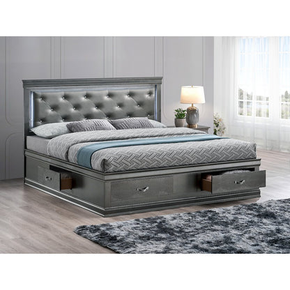 Glory Furniture Lorana Full Bed, Gunmetal Gray Color