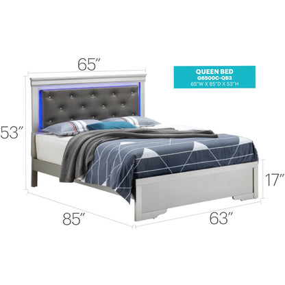 Glory Furniture Lorana Queen Bed in Champagne Color