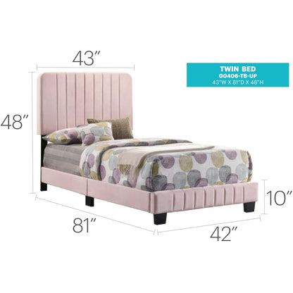 Glory Furniture Lodi Twin Bed in Pink Color