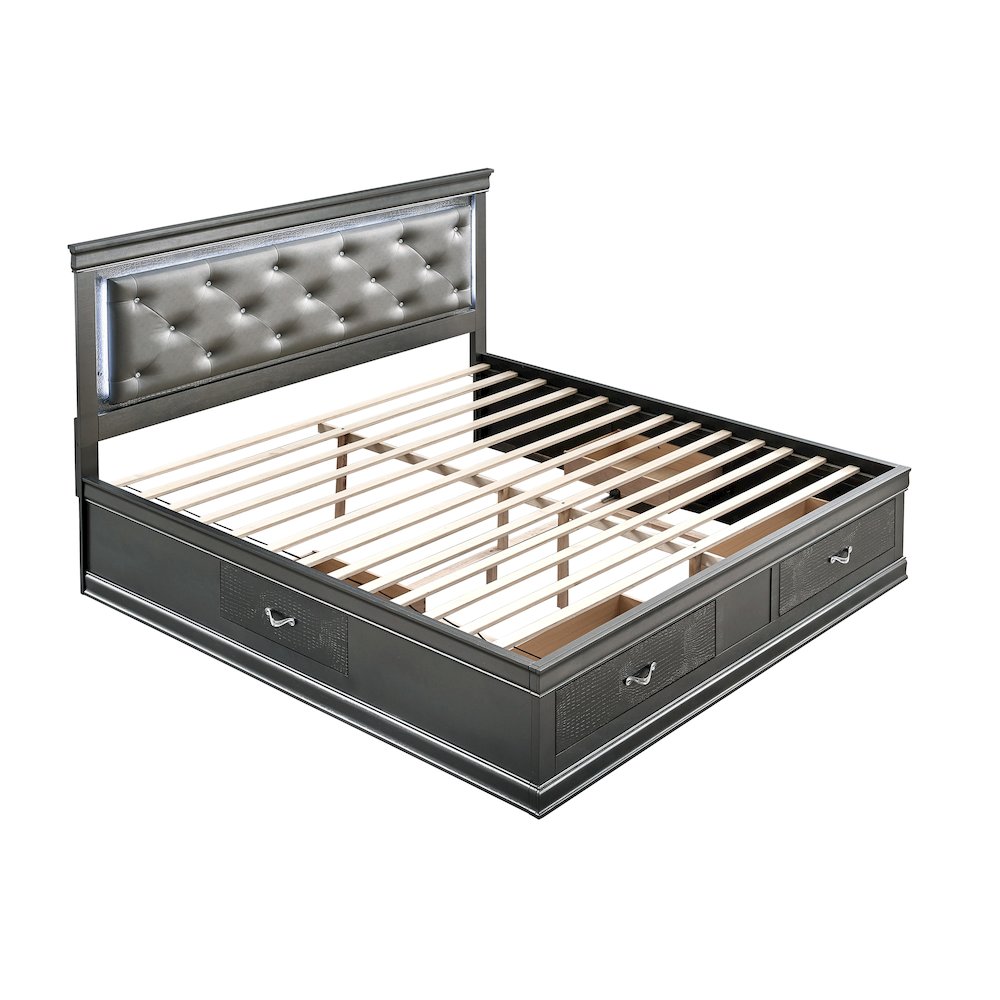 Glory Furniture Lorana Full Bed, Gunmetal Gray Color