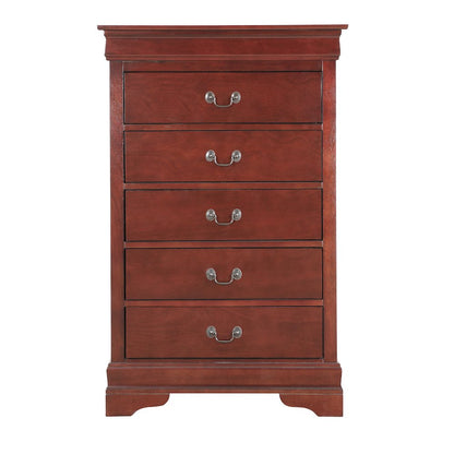 Glory Furniture LouisPhillipe Chest in Cherry Color