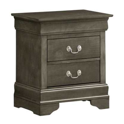 Glory Furniture LouisPhillipe Night Stand in Gray Color