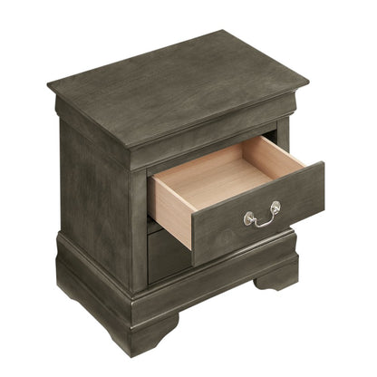 Glory Furniture LouisPhillipe Night Stand in Gray Color