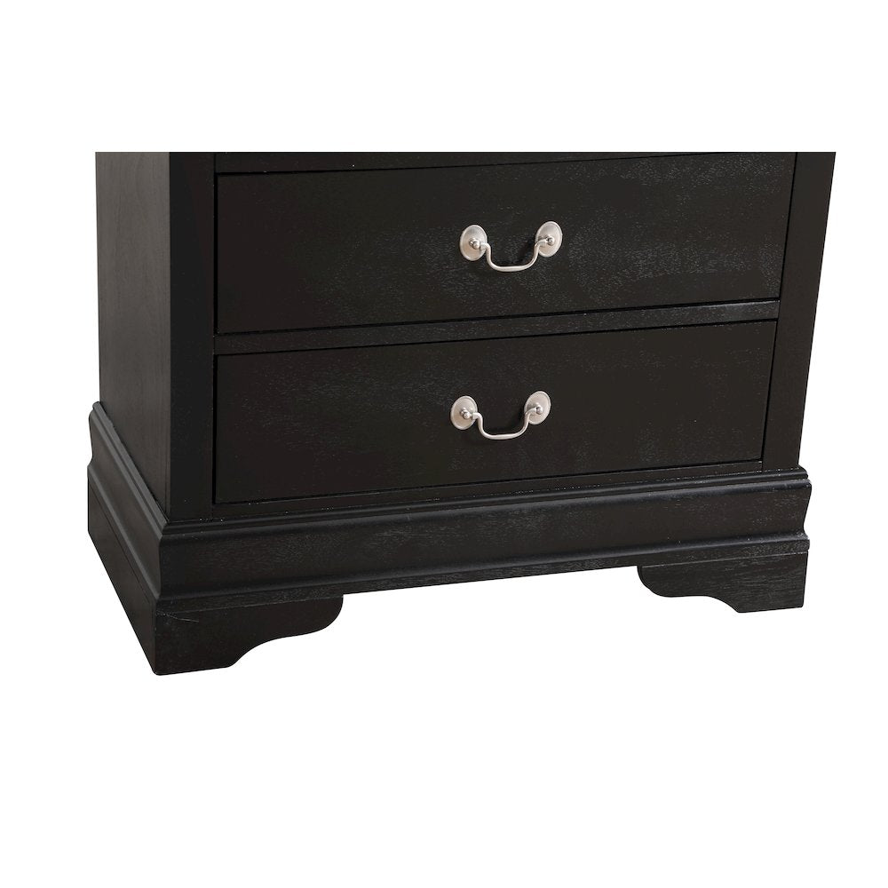 Glory Furniture LouisPhillipe Chest in Black Color