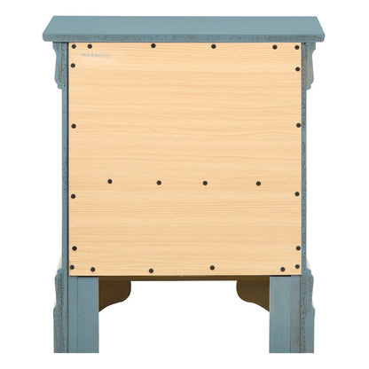Glory Furniture LouisPhillipe Night Stand in Teal Color