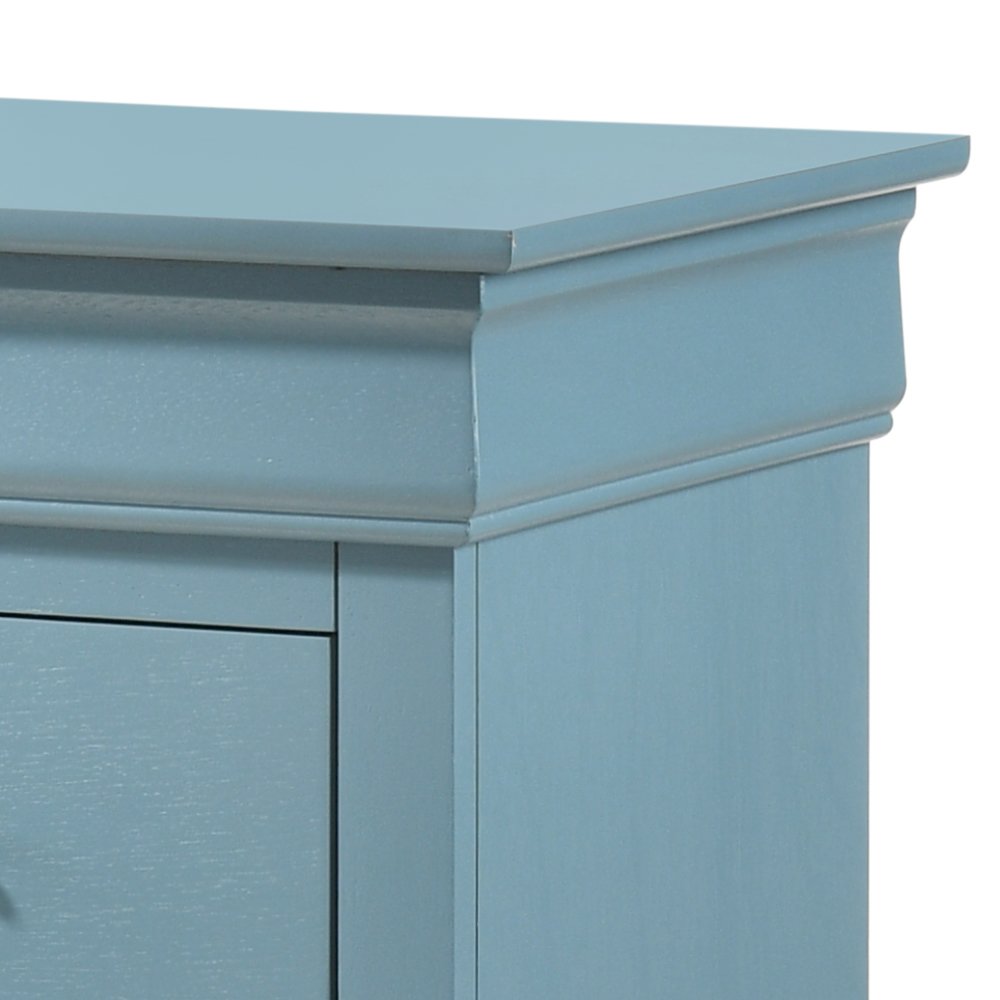 Glory Furniture LouisPhillipe Night Stand in Teal Color